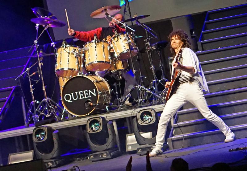 Flash Queen Tribute Band performing I Want To Break Free live on stage at Theatre Severn Shrewsbury